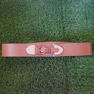 Raph Lauren Brown Leather Belt with Silver Buckle